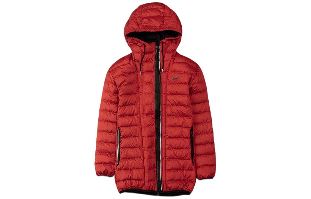 Пуховик женский красный Nike 
Пуховик женский красный Nike