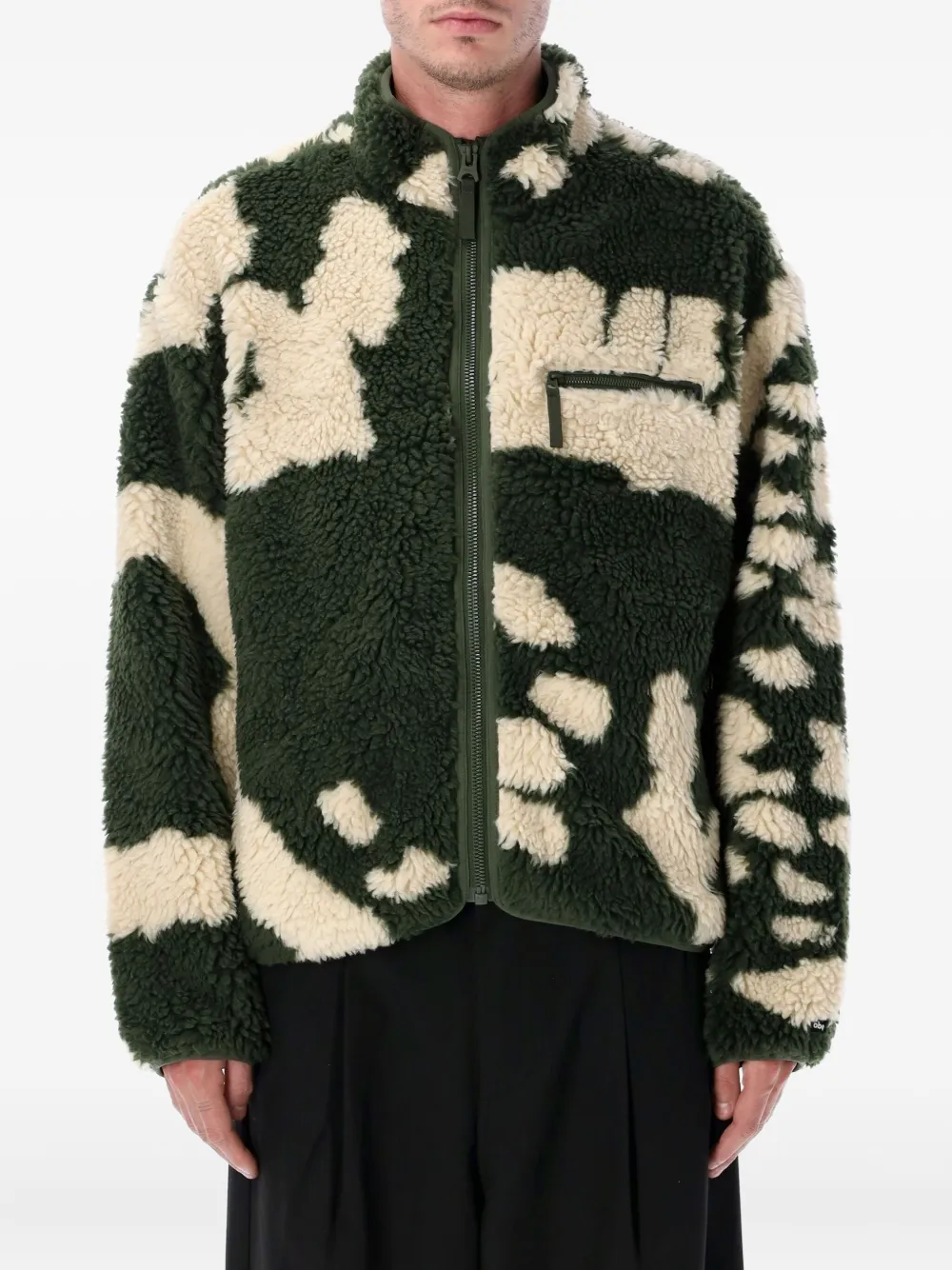 Куртка-шерпа с узором на молнии Obey, зеленый
Куртка-шерпа с узором на молнии Obey, зеленый