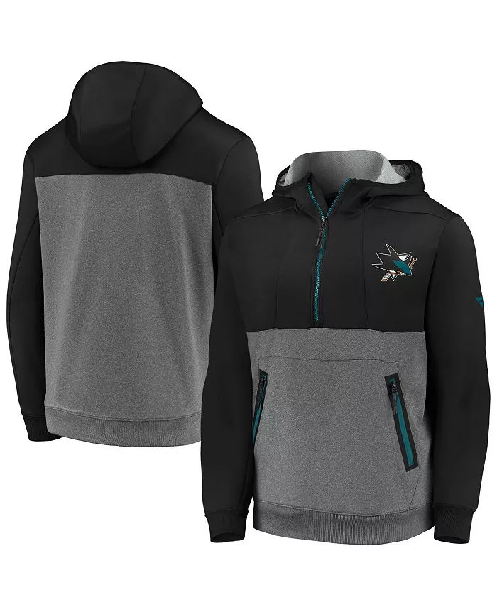 Мужская худи с молнией наполовину San Jose Sharks Authentic Pro Travel and Training Tech, черная, серый меланж Fanatics
Мужская худи с молнией наполовину San Jose Sharks Authentic Pro Travel and Training Tech, черная, серый меланж Fanatics