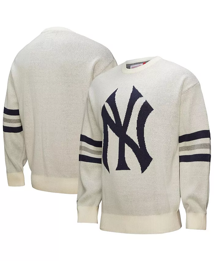 Мужской кремовый ретро-свитер New York Yankees с застежкой Mitchell & Ness
Мужской кремовый ретро-свитер New York Yankees с застежкой Mitchell & Ness