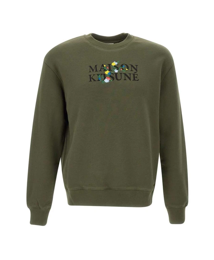 Хлопковая толстовка Maison Kitsunã, зеленый
Хлопковая толстовка Maison Kitsunã, зеленый