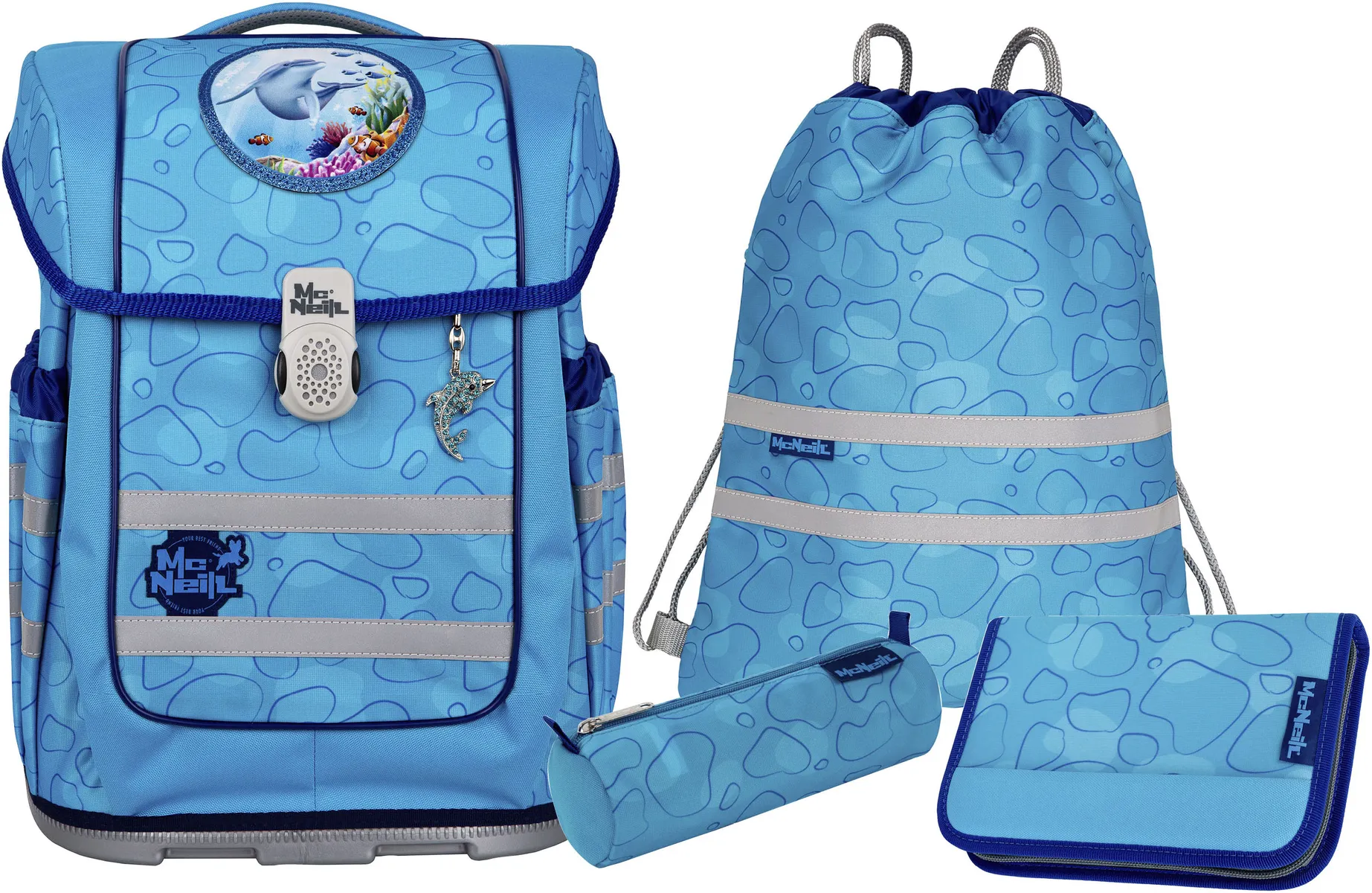 Школьная сумка McNeill "Ergo Compacto, Bubble", светоотражающие полосы на лямках, светоотражающие поверхности, включая пенал, спортивную сумку, рулончик для карандашей и магнит с мотивом, цвет Bubble
Школьная сумка McNeill "Ergo Compacto, Bubble", светоотражающие полосы на лямках, светоотражающие поверхности, включая пенал, спортивную сумку, рулончик для карандашей и магнит с мотивом, цвет Bubble