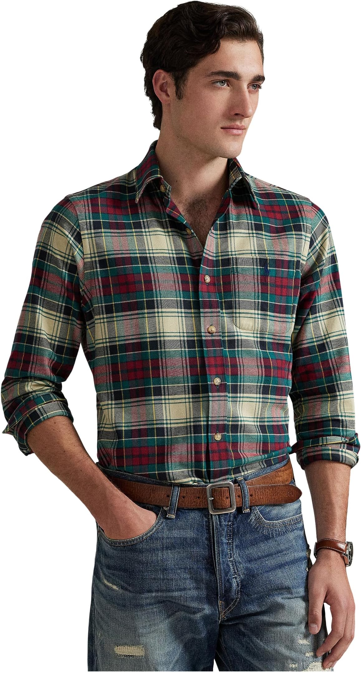 Мужская классическая клетчатая рубашка для выступлений Polo Ralph Lauren, 6988 Cream/Red Multicolor
Мужская классическая клетчатая рубашка для выступлений Polo Ralph Lauren, 6988 Cream/Red Multicolor