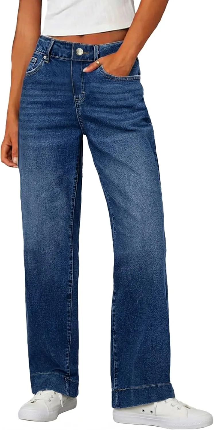 Женские джинсы прямые широкие high waisted stretchy Flvsun
Женские джинсы прямые широкие high waisted stretchy Flvsun
