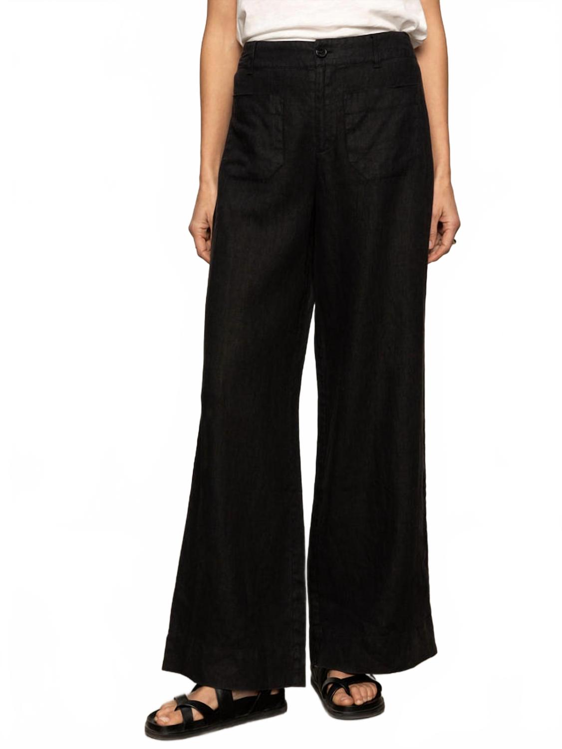 Льняные морские широкие брюки черные Sanctuary
Льняные морские широкие брюки черные Sanctuary