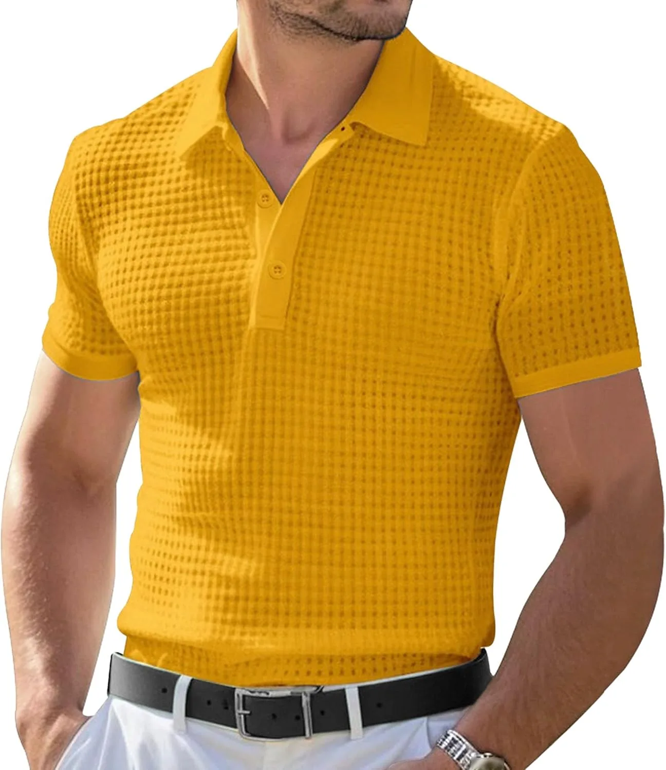 Мужская летняя поло с вафельной тканью Slim Fit Maiyifu-GJ
Мужская летняя поло с вафельной тканью Slim Fit Maiyifu-GJ