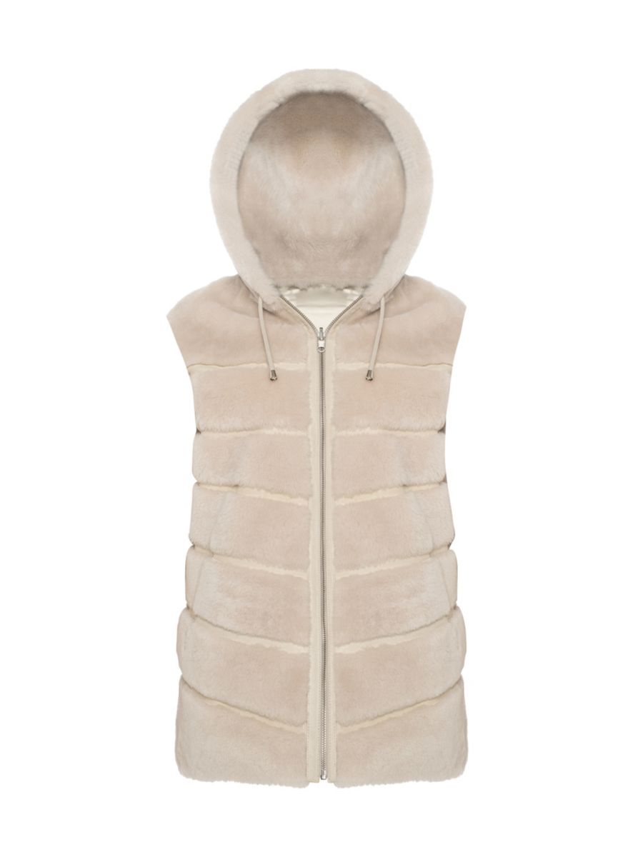 Двусторонний жилет из овчины с капюшоном WOLFIE FURS, цвет Vanilla
Двусторонний жилет из овчины с капюшоном WOLFIE FURS, цвет Vanilla