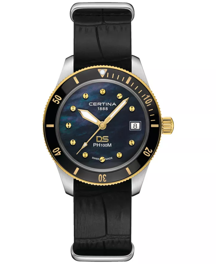 Женские часы Swiss DS Heritage на черном кожаном ремешке, 38 мм Certina
Женские часы Swiss DS Heritage на черном кожаном ремешке, 38 мм Certina
