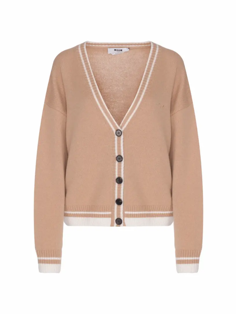 Вязаный кардиган с логотипом MSGM, бежевый
Вязаный кардиган с логотипом MSGM, бежевый