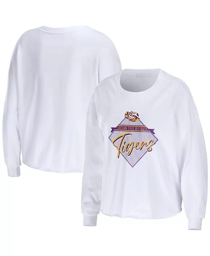 Женская белая укороченная футболка с длинными рукавами LSU Tigers Diamond Wear By Erin Andrews
Женская белая укороченная футболка с длинными рукавами LSU Tigers Diamond Wear By Erin Andrews
