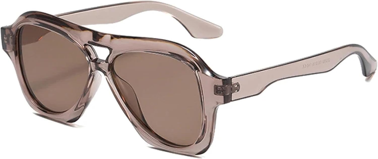 Ретро-солнцезащитные очки с двойной перемычкой для женщин, модные, с гелевой расцветкой, защита от УФ-излучения UV400. Мужские солнцезащитные очки большого размера, в тренде TVTBBVV, Champagne Light Tea
Ретро-солнцезащитные очки с двойной перемычкой для женщин, модные, с гелевой расцветкой, защита от УФ-излучения UV400. Мужские солнцезащитные очки большого размера, в тренде TVTBBVV, Champagne Light Tea