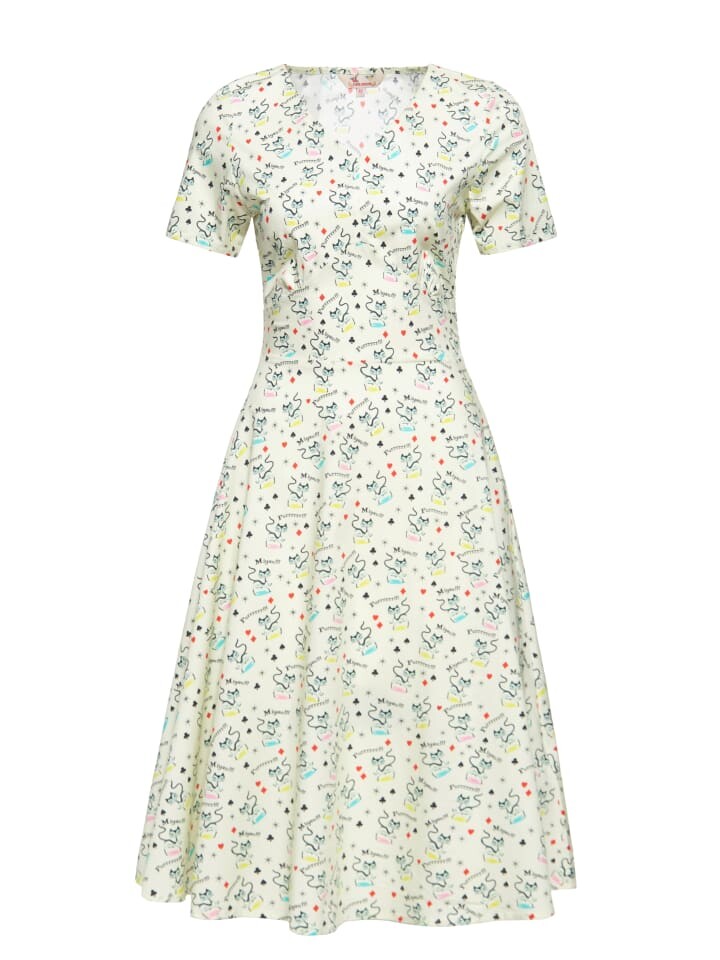 Длинное платье Queen Kerosin Swing Retro Cats, бежевый
Длинное платье Queen Kerosin Swing Retro Cats, бежевый