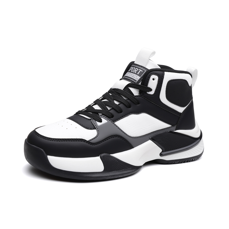 Мужские баскетбольные кроссовки средней высоты с противоскользящей подошвой, устойчивые к истиранию и отскоку KYMOOU, White 
Мужские баскетбольные кроссовки средней высоты с противоскользящей подошвой, устойчивые к истиранию и отскоку KYMOOU, White