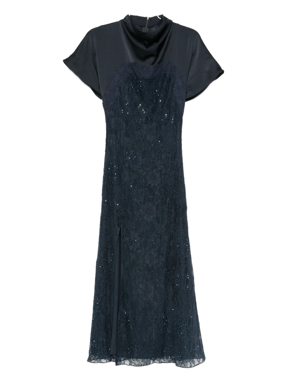 Платье из кружев с цветочным узором и пайетками Pinko, синий
Платье из кружев с цветочным узором и пайетками Pinko, синий