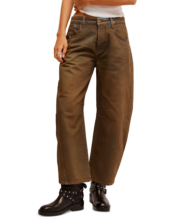 Джинсы Good Luck High Rise Coated Barrel в цвете New Moon Free People, коричневый
Джинсы Good Luck High Rise Coated Barrel в цвете New Moon Free People, коричневый