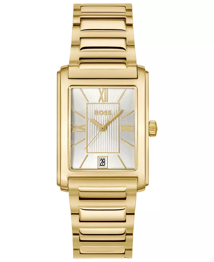 Мужские часы Principle Dress Quartz Basic Calendar Ionic Plated тонкий золотой стальной корпус, 28 x 39 мм Hugo Boss
Мужские часы Principle Dress Quartz Basic Calendar Ionic Plated тонкий золотой стальной корпус, 28 x 39 мм Hugo Boss