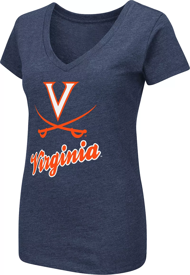 Женская синяя футболка двойного цвета с v-образным вырезом Colosseum Virginia Cavaliers
Женская синяя футболка двойного цвета с v-образным вырезом Colosseum Virginia Cavaliers