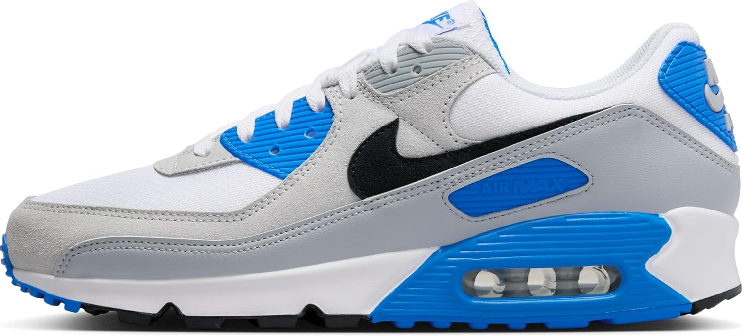 Мужские кроссовки Nike Air Max 90, White Black Photo Blue Pure Platinum
Мужские кроссовки Nike Air Max 90, White Black Photo Blue Pure Platinum