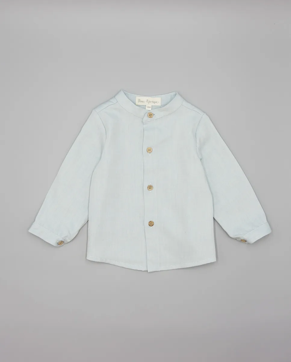 Детская рубашка с воротником-стойкой Fina Ejerique, голубой
Детская рубашка с воротником-стойкой Fina Ejerique, голубой