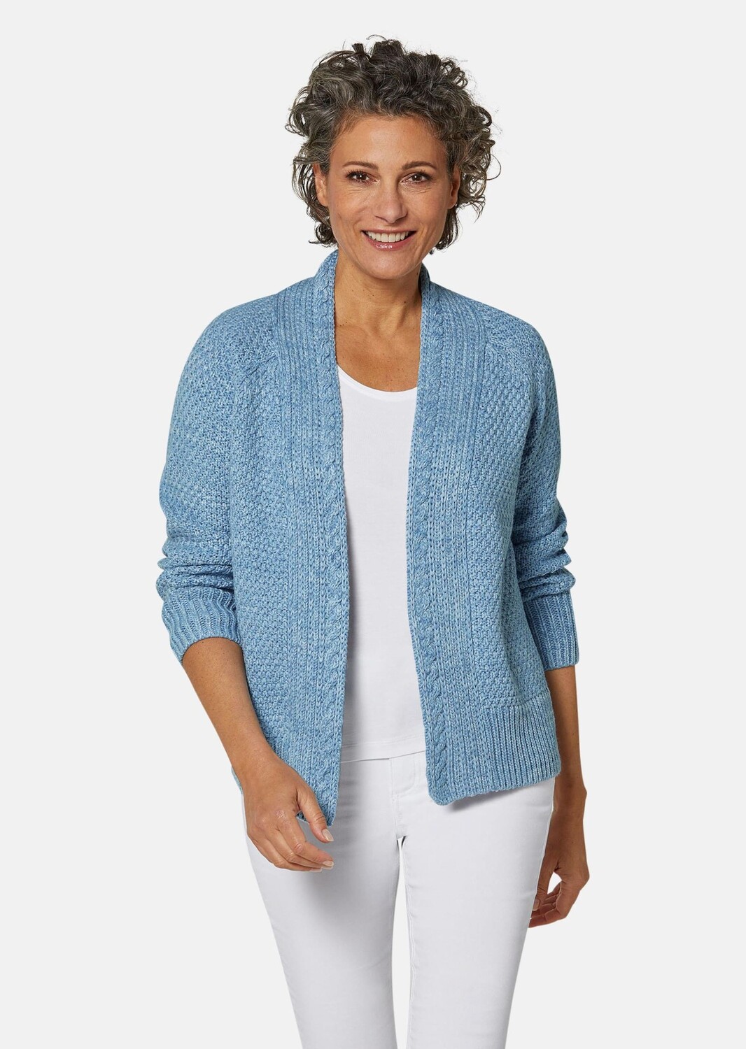 Кардиган GOLDNER Strickjacke, цвет jeansblau/melange
Кардиган GOLDNER Strickjacke, цвет jeansblau/melange