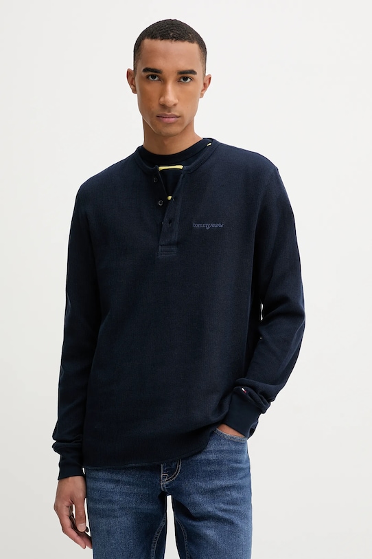 Хлопковый лонгслив Tommy Jeans, темно-синий
Хлопковый лонгслив Tommy Jeans, темно-синий