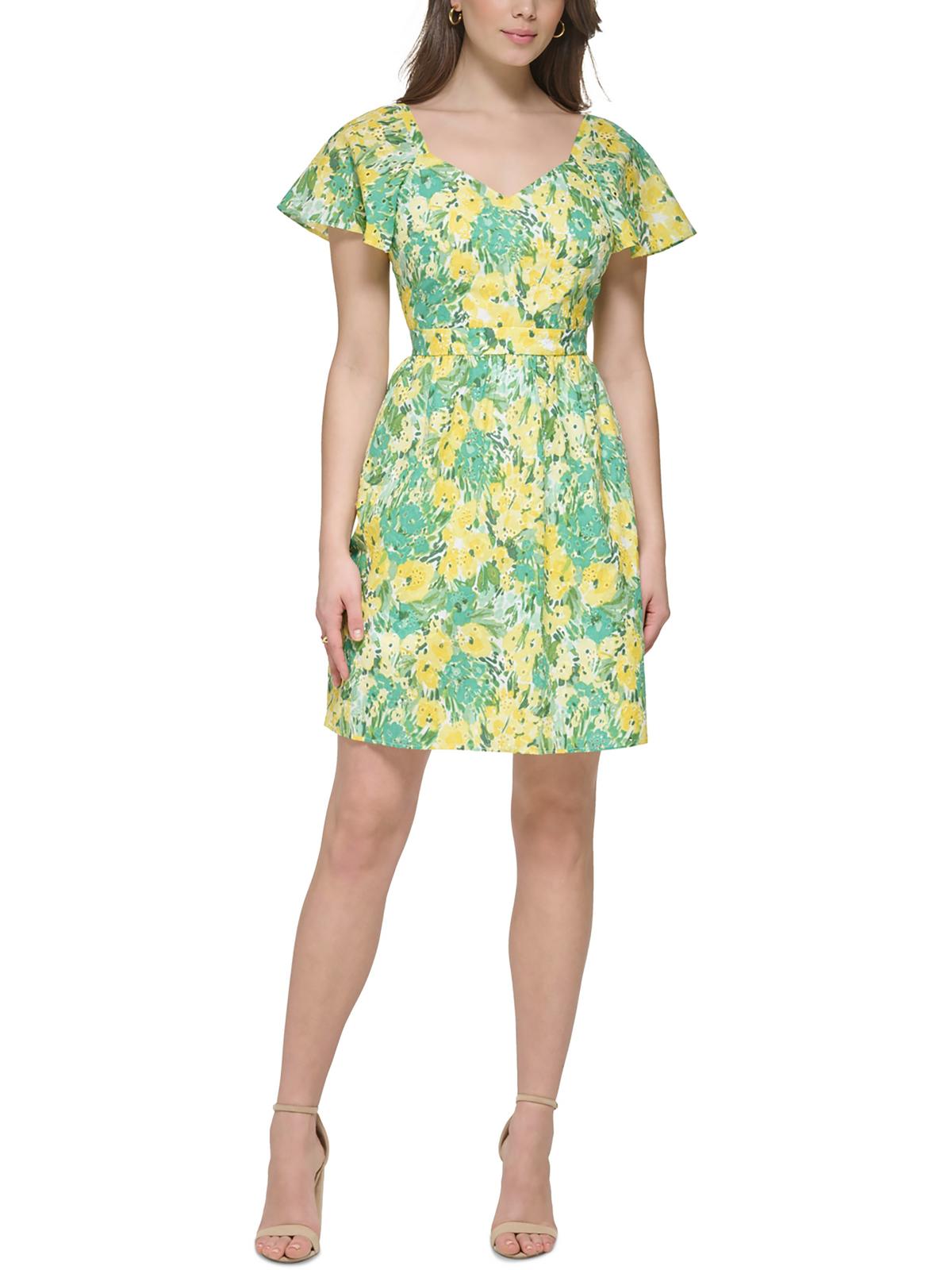 Женское мини-платье с люверсами и расклешенной юбкой Kensie Dresses, цвет citron multi
Женское мини-платье с люверсами и расклешенной юбкой Kensie Dresses, цвет citron multi
