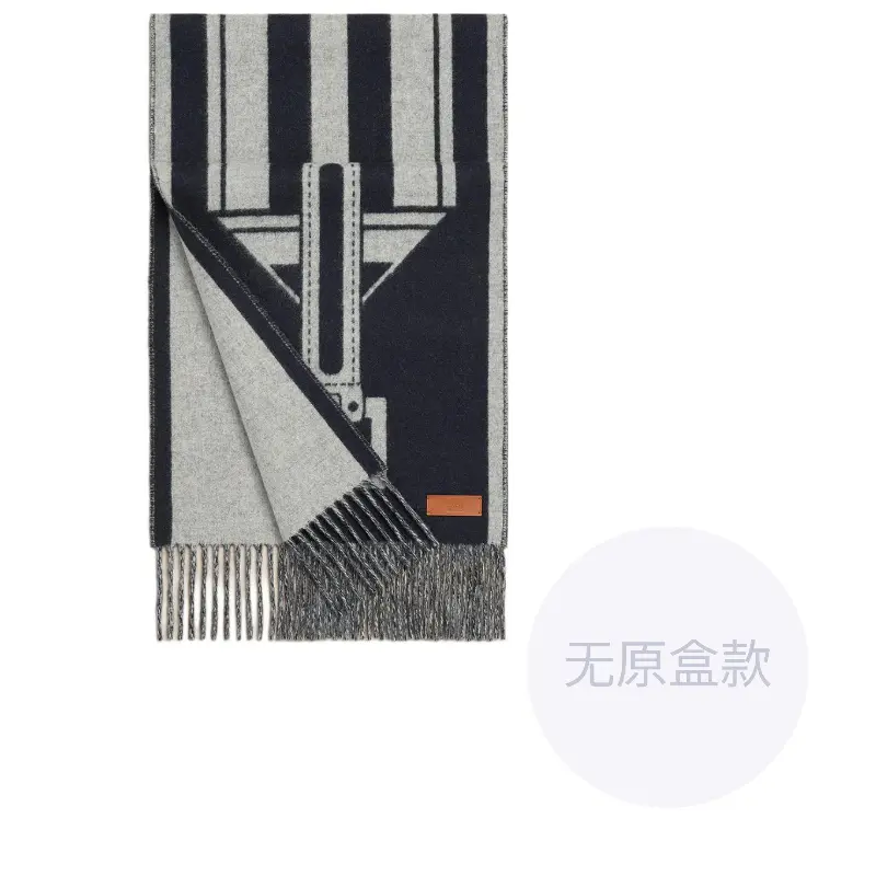 HERMES Кашемировый шарф унисекс черный, Black
HERMES Кашемировый шарф унисекс черный, Black