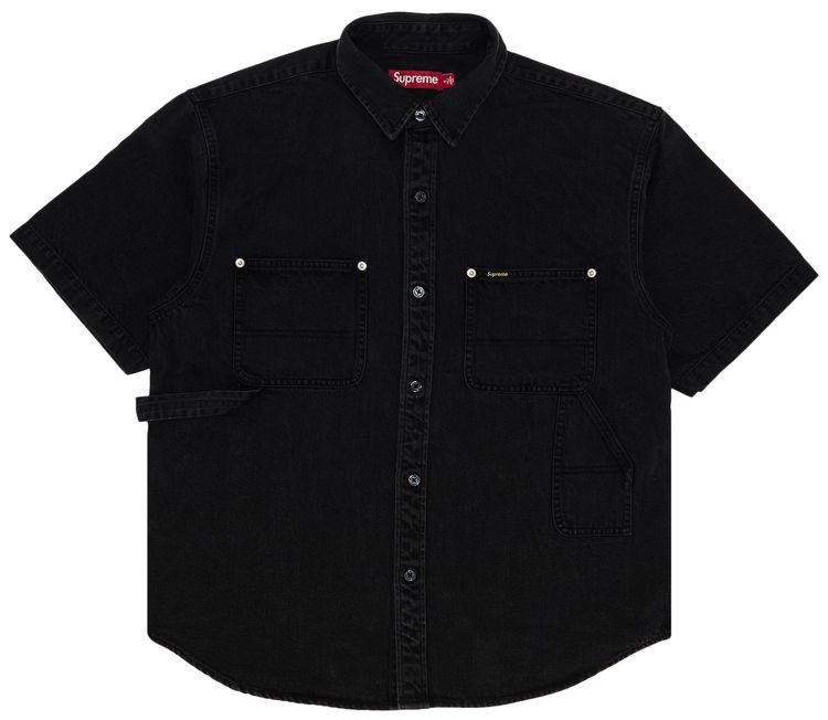 Рубашка-пикап Supreme свободного кроя с коротким рукавом из денима, черная
Рубашка-пикап Supreme свободного кроя с коротким рукавом из денима, черная