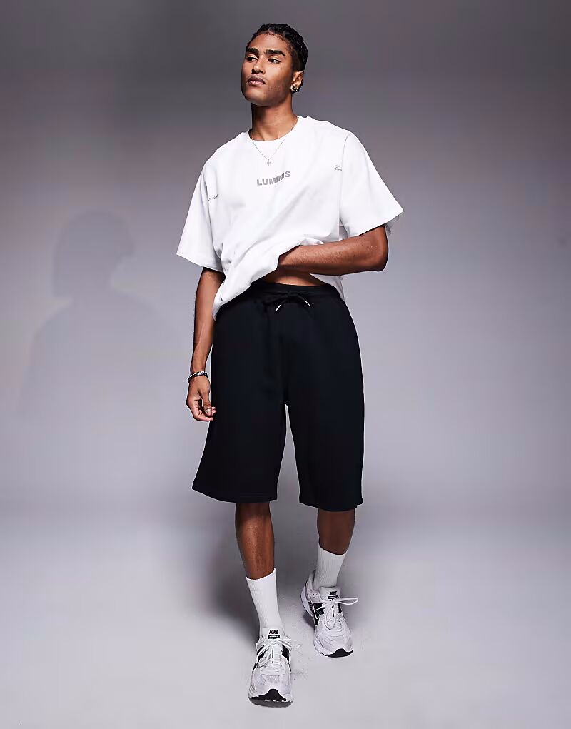 Базовые широкие трикотажные шорты River Island черного цвета
Базовые широкие трикотажные шорты River Island черного цвета