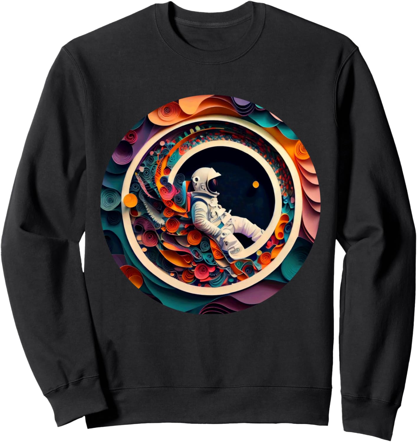 Яркая толстовка с рисунком космического вихря и изображением космонавта, черная Cosmic Exploration Astronaut Galaxy Art
Яркая толстовка с рисунком космического вихря и изображением космонавта, черная Cosmic Exploration Astronaut Galaxy Art
