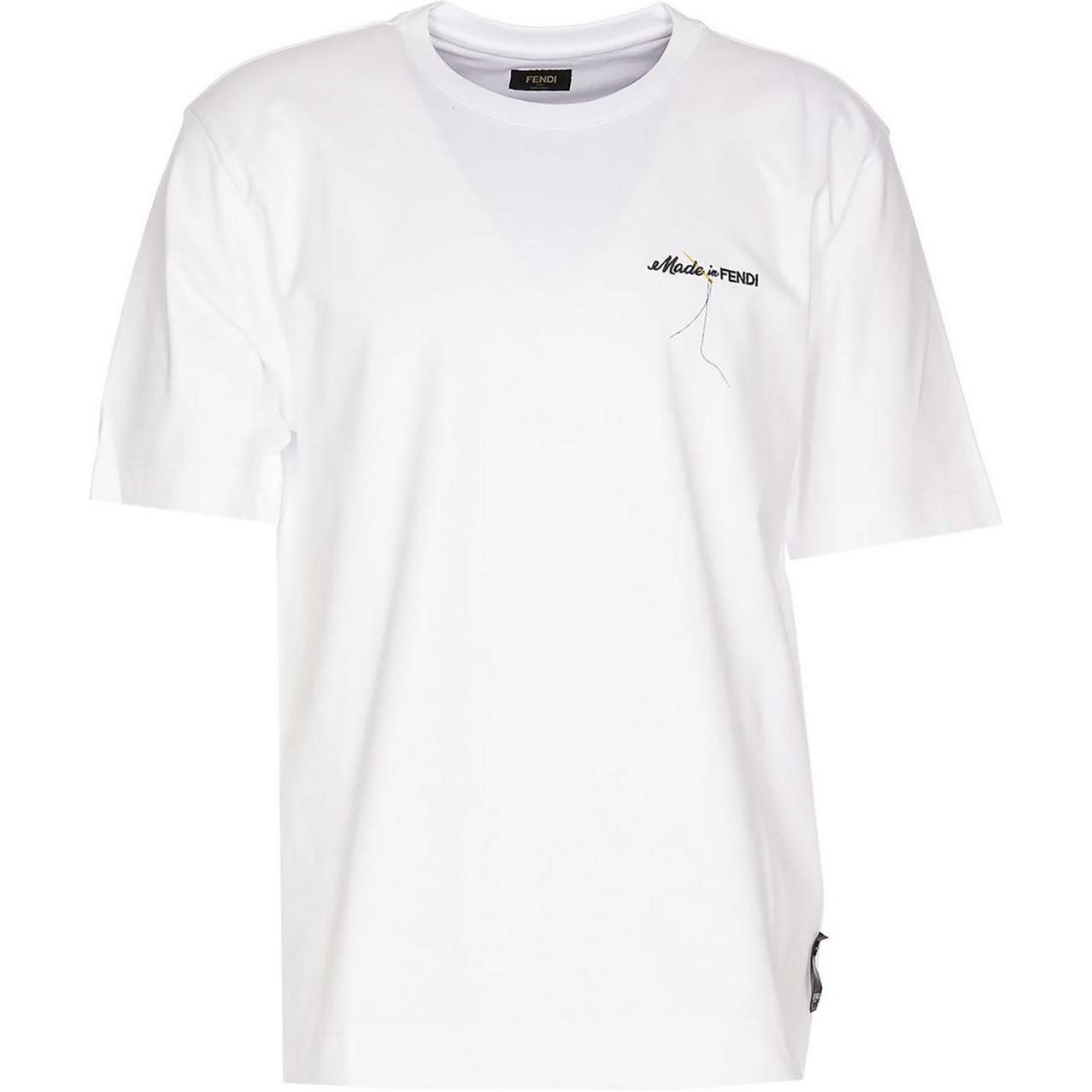Футболка с вышитым логотипом FENDI, белый
Футболка с вышитым логотипом FENDI, белый