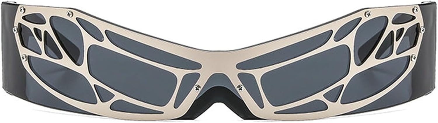 Модные солнцезащитные очки Cyclops Cyber Visor Y2K без оправы для женщин и мужчин, большие солнцезащитные очки-щитки с обтекаемой формой и безрамочным дизайном helena, C1
Модные солнцезащитные очки Cyclops Cyber Visor Y2K без оправы для женщин и мужчин, большие солнцезащитные очки-щитки с обтекаемой формой и безрамочным дизайном helena, C1