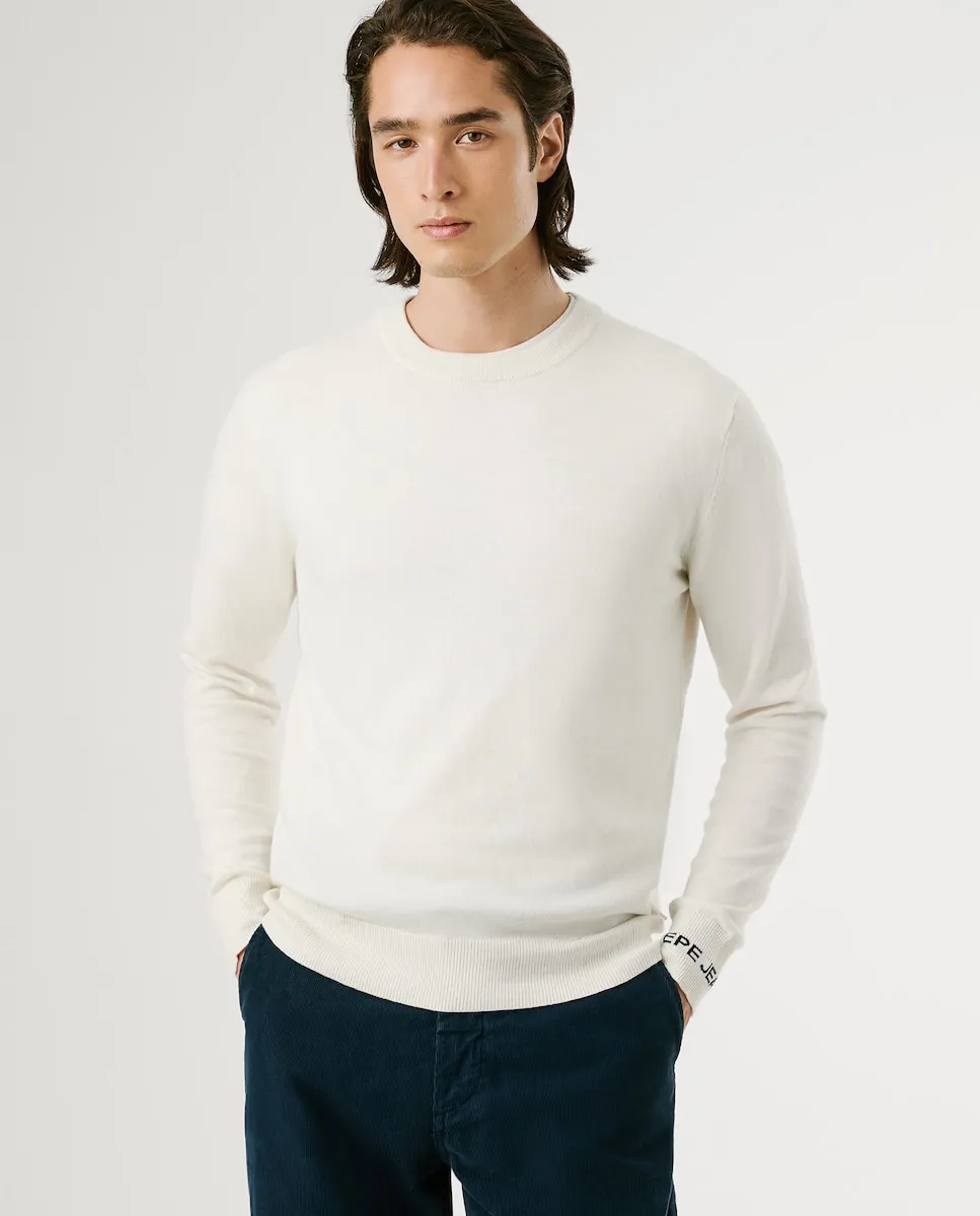 Мужской джемпер приталенного кроя с круглым вырезом Pepe Jeans, кремовый
Мужской джемпер приталенного кроя с круглым вырезом Pepe Jeans, кремовый