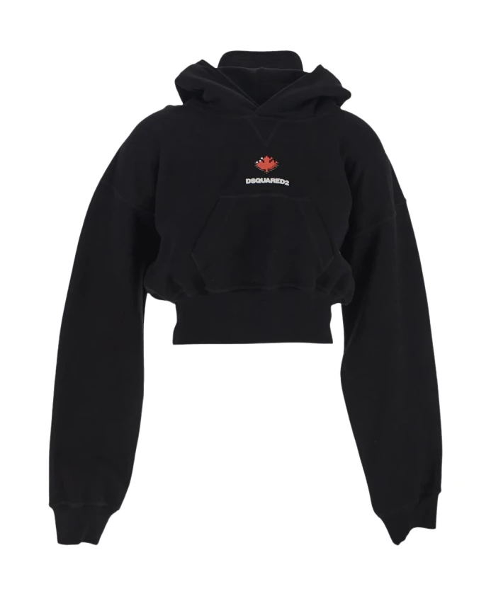 Худи укороченного кроя Dsquared2, черный
Худи укороченного кроя Dsquared2, черный