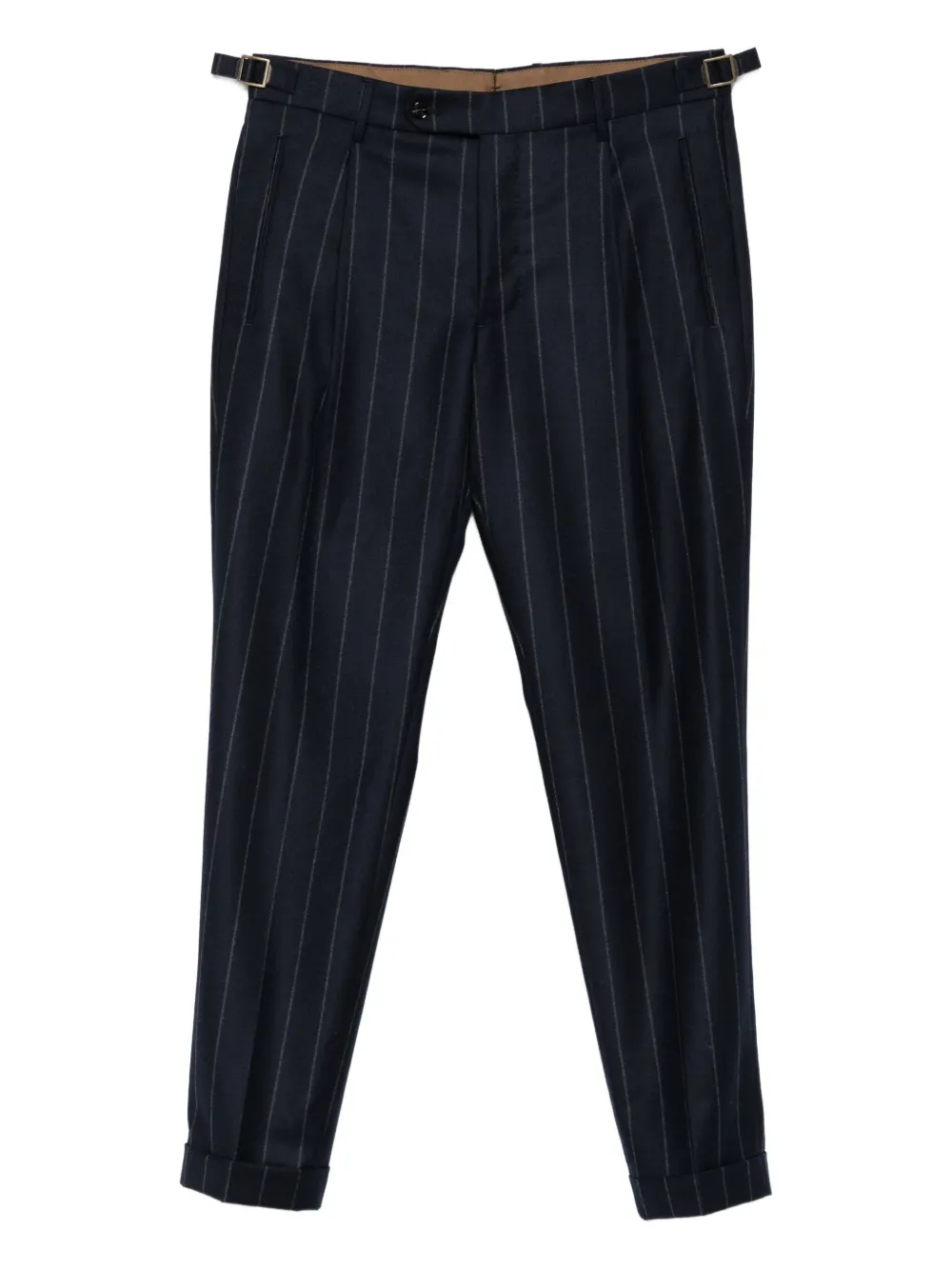 Брюки в тонкую полоску со складками Berwich, синий
Брюки в тонкую полоску со складками Berwich, синий