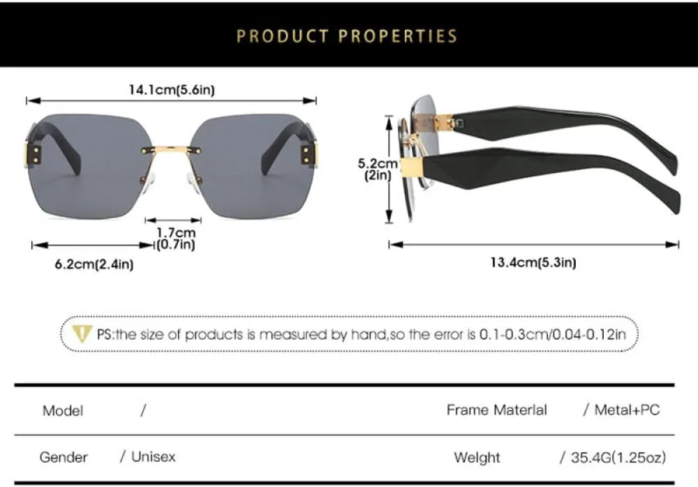 Модные солнцезащитные очки без оправы для женщин, роскошные солнцезащитные очки без оправы, винтажные очки с ромбовидными зеркальными дужками MUTYNE, Purple
Модные солнцезащитные очки без оправы для женщин, роскошные солнцезащитные очки без оправы, винтажные очки с ромбовидными зеркальными дужками MUTYNE, Purple