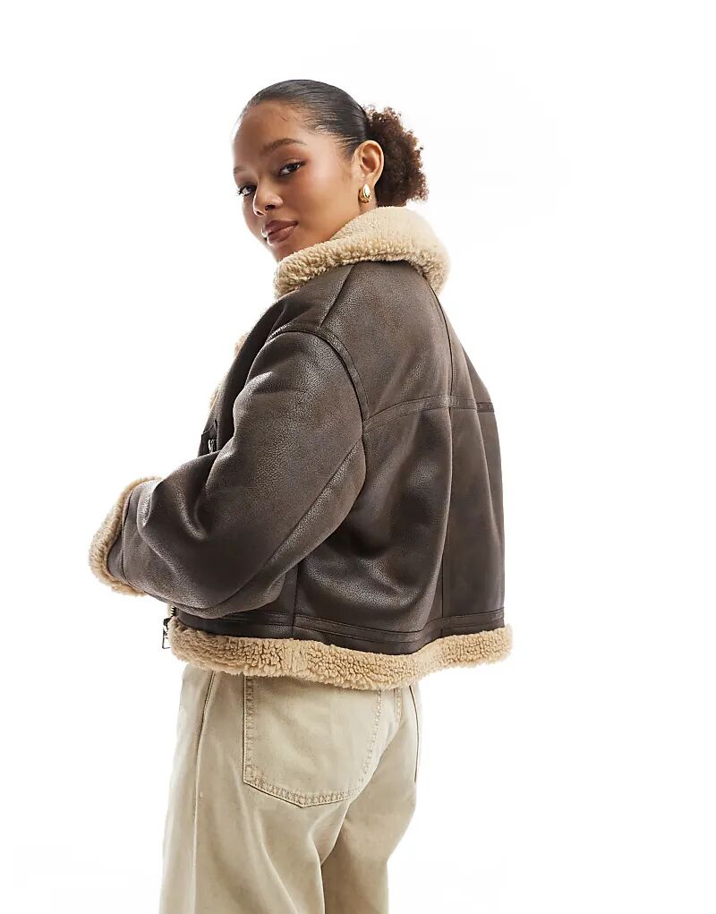 Контрастная овчинная куртка Bershka коричневого и экрю цвета, Коричневый, Контрастная овчинная куртка Bershka коричневого и экрю цвета
Контрастная овчинная куртка Bershka коричневого и экрю цвета, Коричневый, Контрастная овчинная куртка Bershka коричневого и экрю цвета