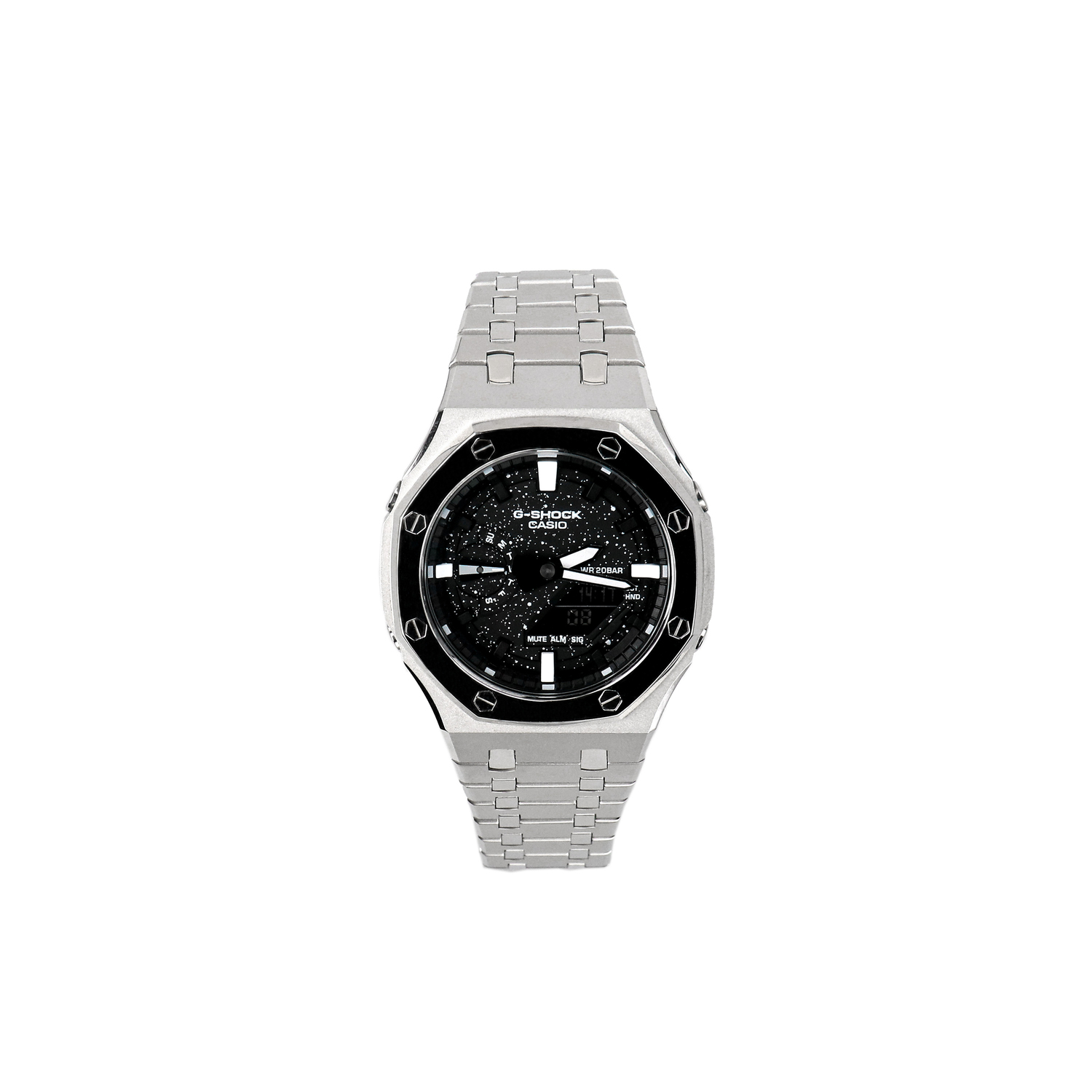 Часы Casio G-Shock Analog-Digital 2100 Series, арт. GA-2100SKE-7A, серебристый/черно-белый
Часы Casio G-Shock Analog-Digital 2100 Series, арт. GA-2100SKE-7A, серебристый/черно-белый