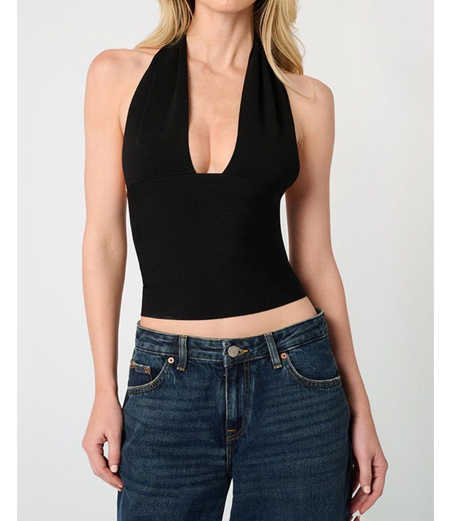 Женский вязаный топ с завязками на шее WeWoreWhat, Black
Женский вязаный топ с завязками на шее WeWoreWhat, Black