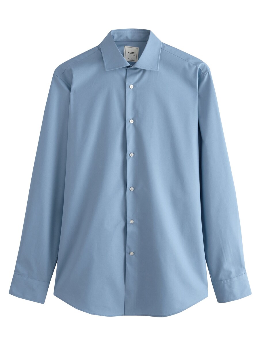 Приталенная рубашка на пуговицах Next, небесно-синий 
Приталенная рубашка на пуговицах Next, небесно-синий