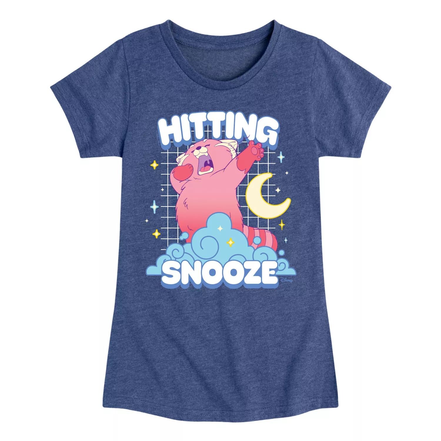 Футболка с графикой Disney/Pixar's Turning Red Girls 7–16 Hitting Snooze Licensed Character, синий 
Футболка с графикой Disney/Pixar's Turning Red Girls 7–16 Hitting Snooze Licensed Character, синий