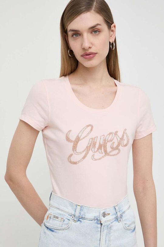 Футболка Guess, розовый 
Футболка Guess, розовый