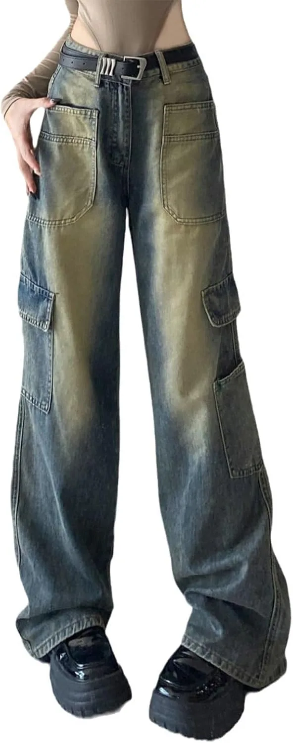 Высокие мешковатые карго-джинсы для женщин Y2k Zeavitt
Высокие мешковатые карго-джинсы для женщин Y2k Zeavitt