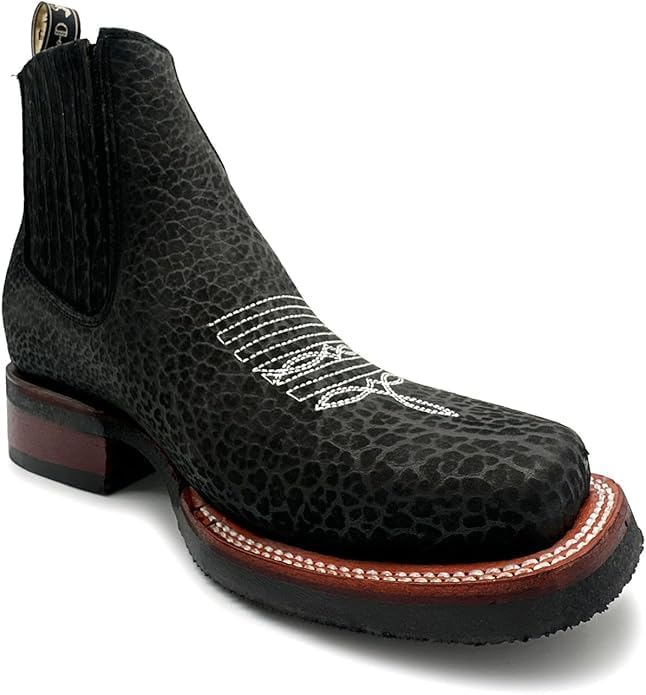 Мужские ботинки Chelsea из натуральной кожи бычьего плеча Cuello de Toro черного цвета - квадратный носок, резиновая подошва, короткие западные ковбойские ботинки до щиколотки для родео Generic
Мужские ботинки Chelsea из натуральной кожи бычьего плеча Cuello de Toro черного цвета - квадратный носок, резиновая подошва, короткие западные ковбойские ботинки до щиколотки для родео Generic