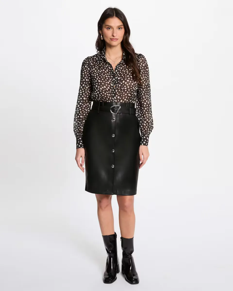 Юбка-карандаш с эффектом кожи Morgan, черный
Юбка-карандаш с эффектом кожи Morgan, черный