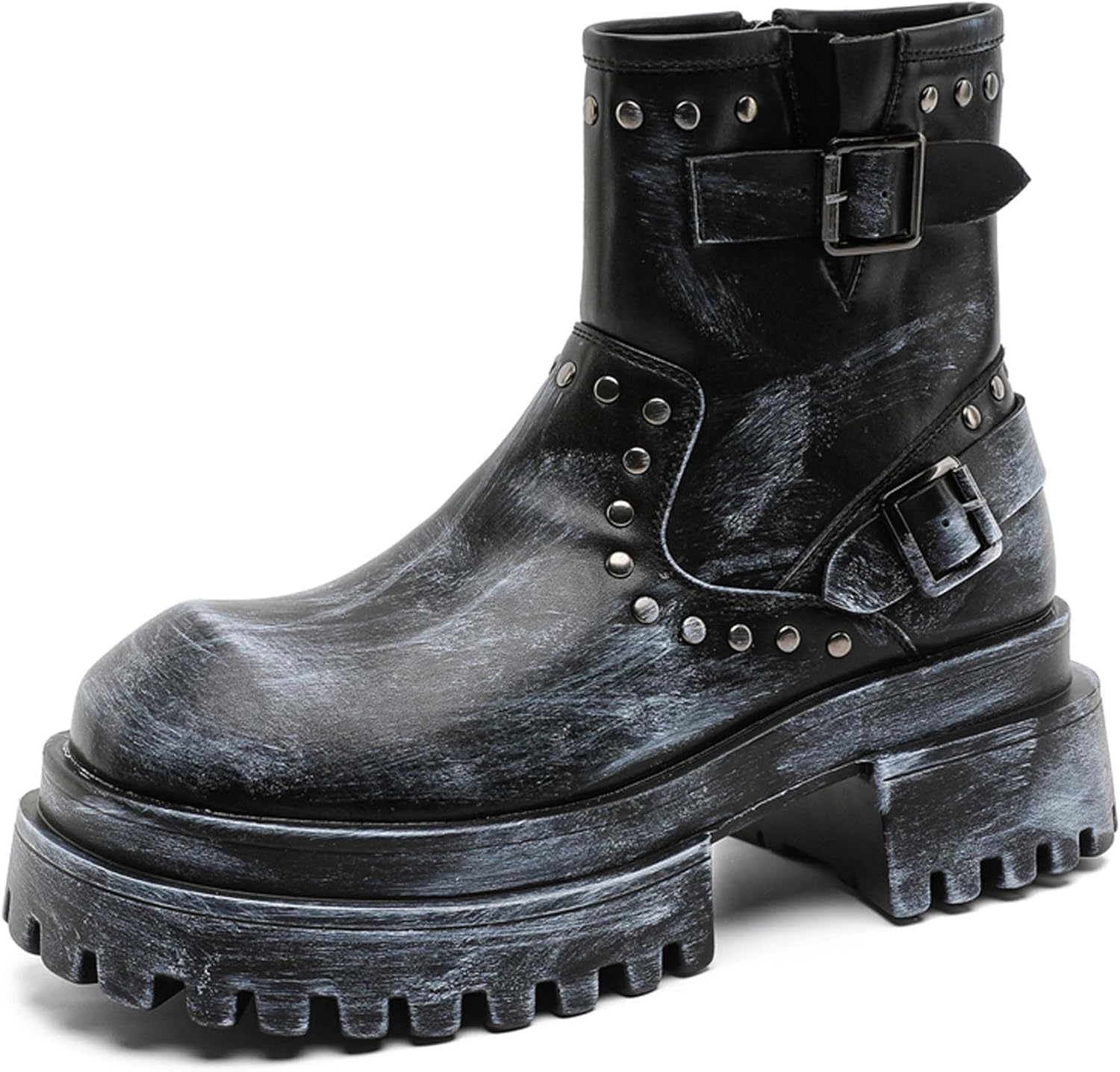 Мужские модные байкерские ботинки с массивной подошвой, противоскользящие, на платформе для увеличения роста, с заклепками, в стиле панк-рок, для вечеринок, классический круглый носок, на шнуровке, с толстой подошвой Generic, белый
Мужские модные байкерские ботинки с массивной подошвой, противоскользящие, на платформе для увеличения роста, с заклепками, в стиле панк-рок, для вечеринок, классический круглый носок, на шнуровке, с толстой подошвой Generic, белый