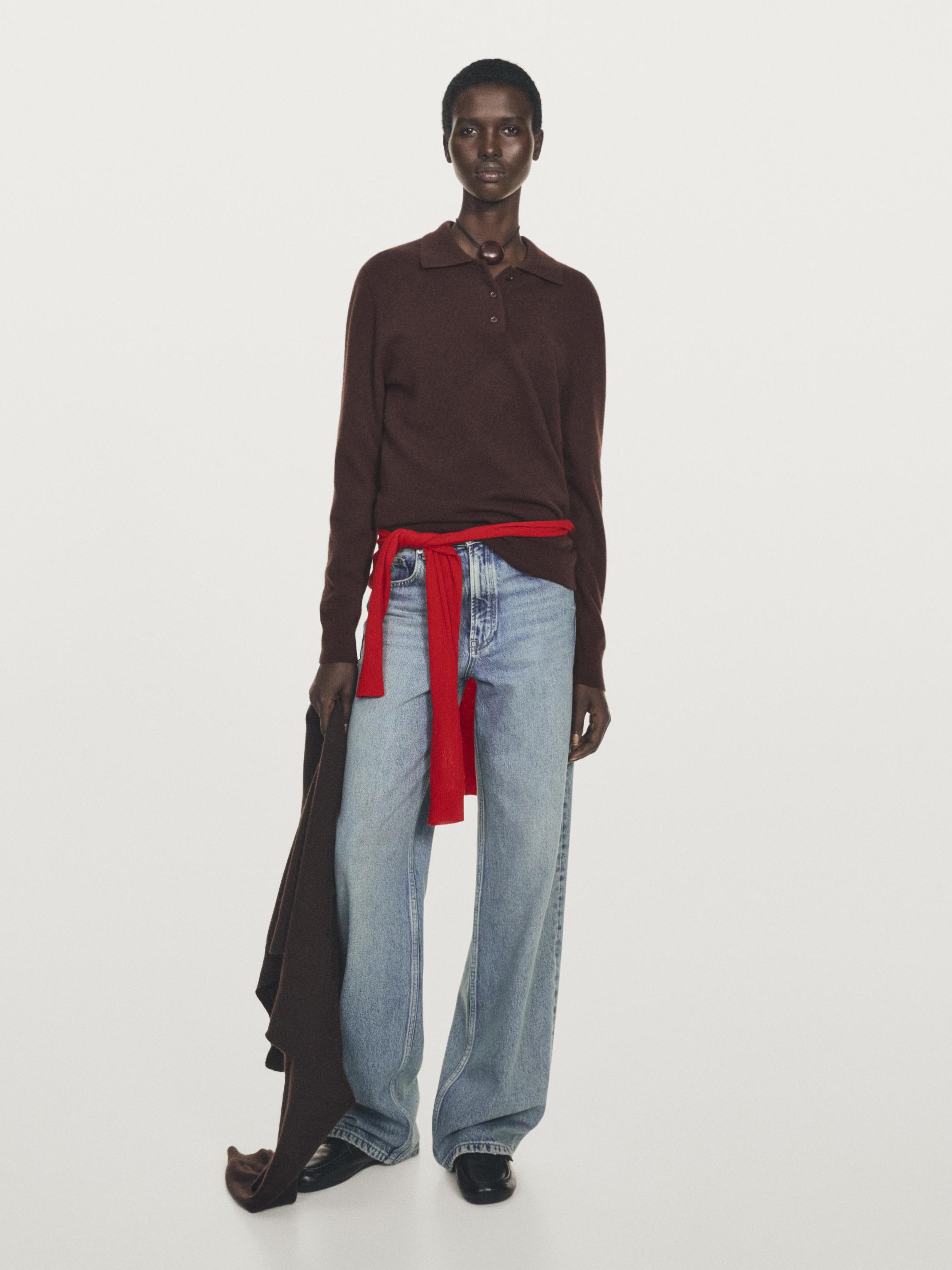 Трикотажный свитер-поло из 100% кашемира Massimo Dutti, бордовый
Трикотажный свитер-поло из 100% кашемира Massimo Dutti, бордовый