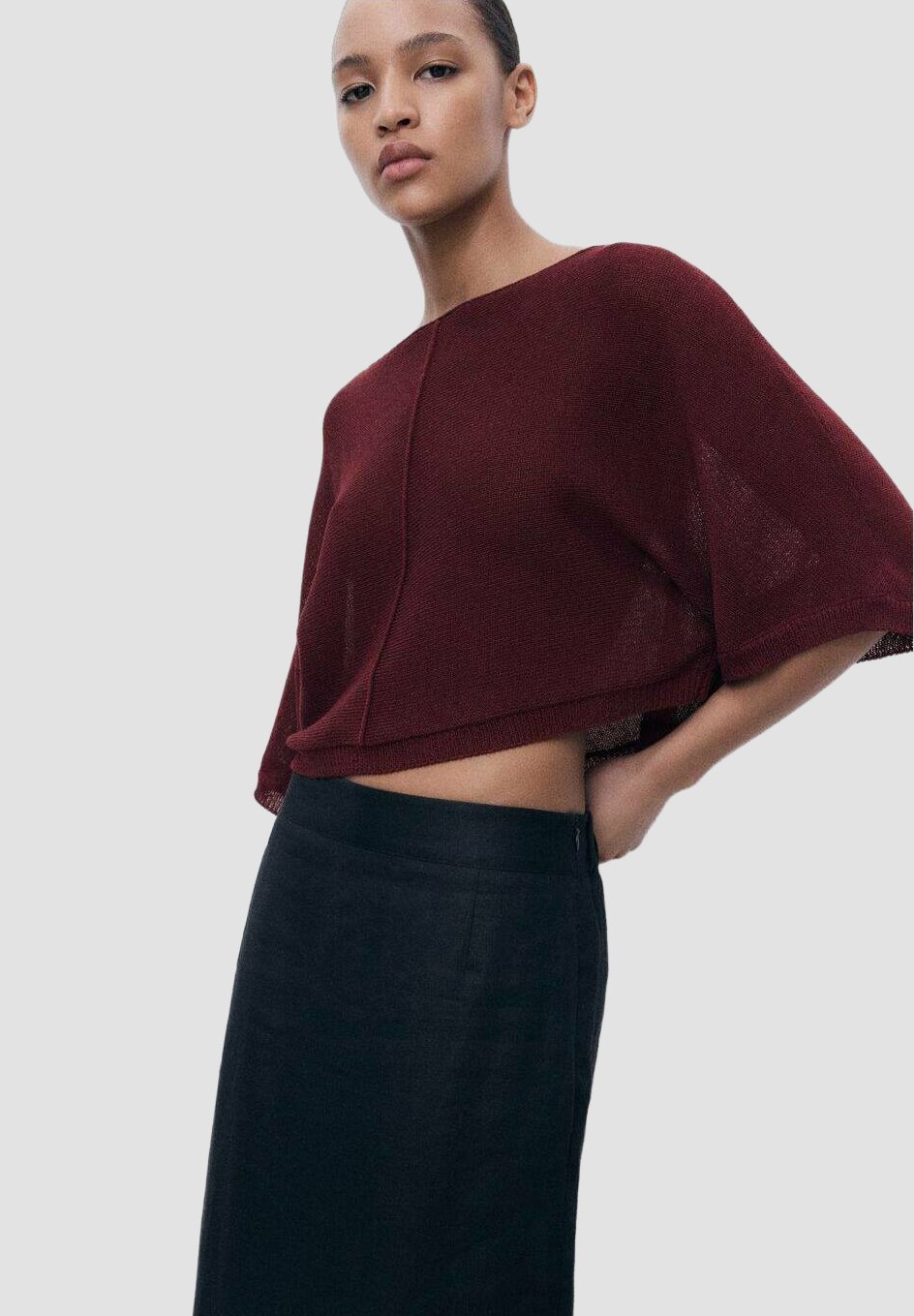 Базовая футболка Mango, бургундия
Базовая футболка Mango, бургундия