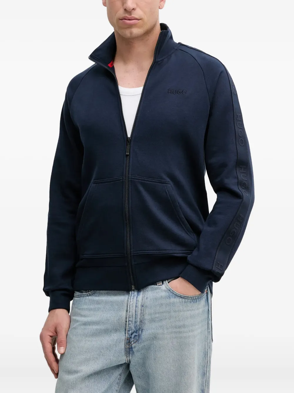 Толстовка на молнии с логотипом HUGO, синий
Толстовка на молнии с логотипом HUGO, синий