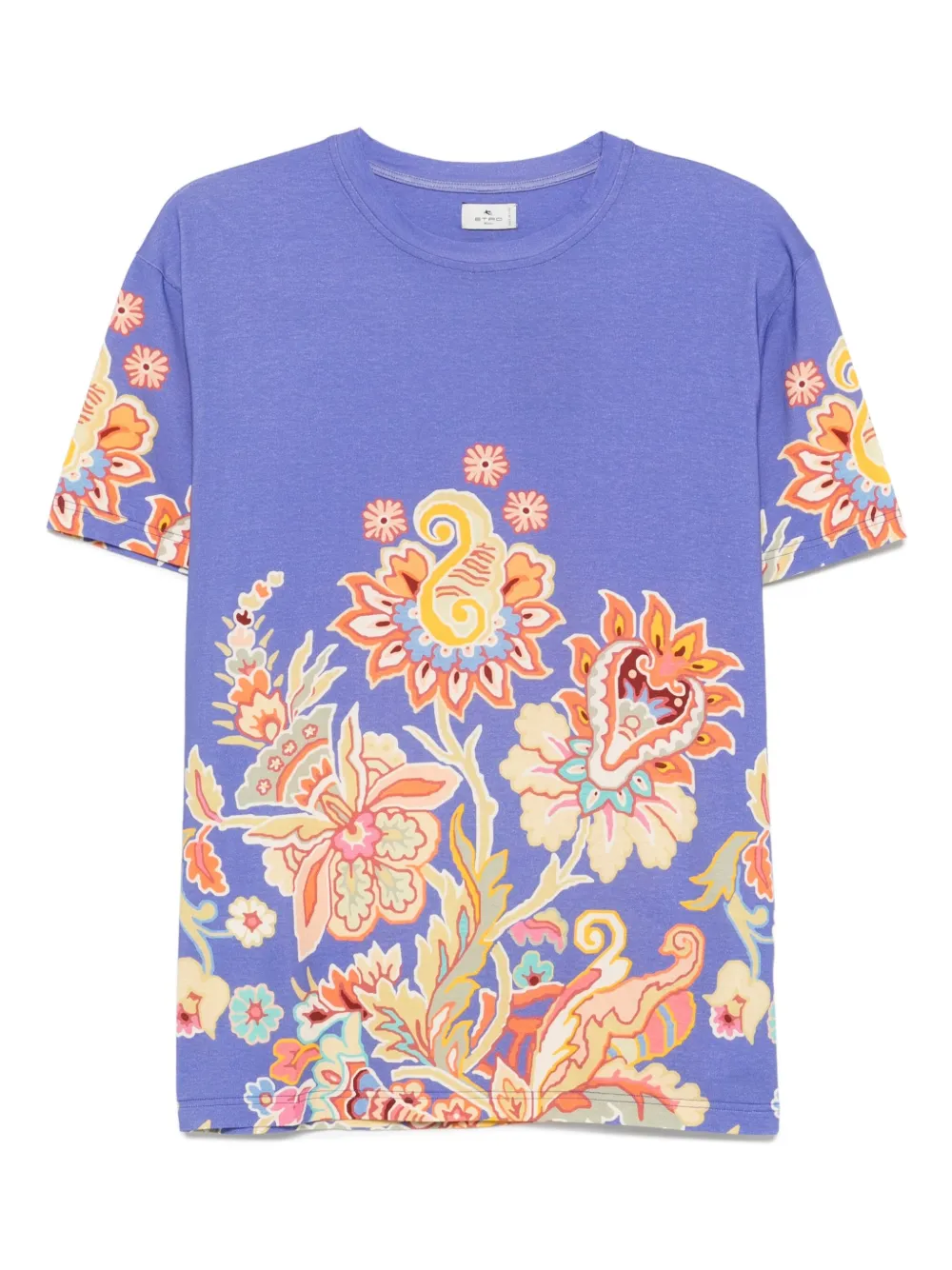 Футболка с цветочным принтом ETRO, синий 
Футболка с цветочным принтом ETRO, синий